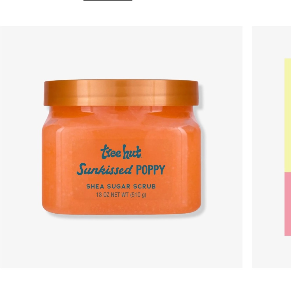 Lot of 3. Sunkissed Poppy Shea Sugar Scrub - Vibrant Orange